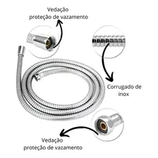 Mangueira Lorenzetti Engate Flexível T-142 Inox 1,20cm Universal Cromado Brillante Foto mini 2