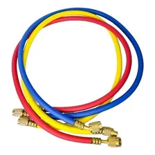 Mangueira Manômetro Manifold R410 90cm Comprimento Kit 3 Pçs Foto  mini 1