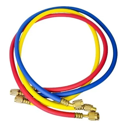 Mangueira Manômetro Manifold R410 90cm Comprimento Kit 3 Pçs Foto 1
