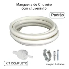 Mangueira Para Chuveiro 2m Flexivel Com Chuveirinho Padrao Cor Branco Liso Kit Foto mini 4