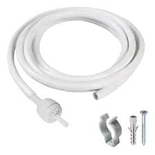 Mangueira Para Chuveiro 2m Flexivel Com Chuveirinho Padrao Cor Branco Liso Kit Foto mini 1