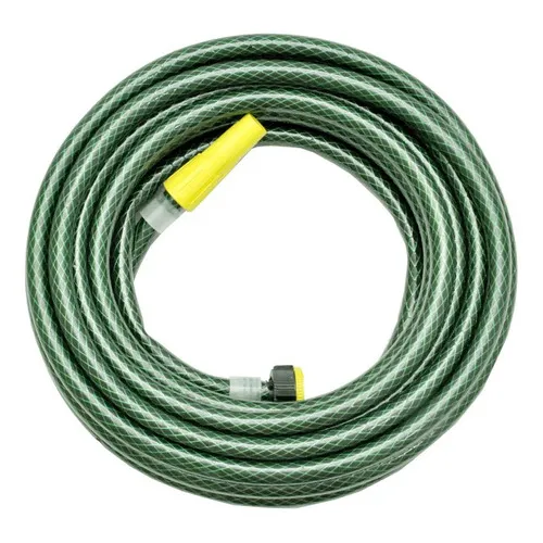 Mangueira Pvc Trançada Verde Para Jardim Com Esguicho 10m Foto 1