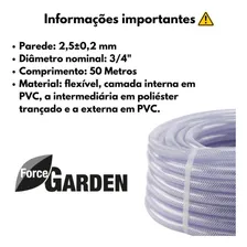 Mangueira Trançada 3/4 Transparente 50 Metros Forceline Foto mini  2