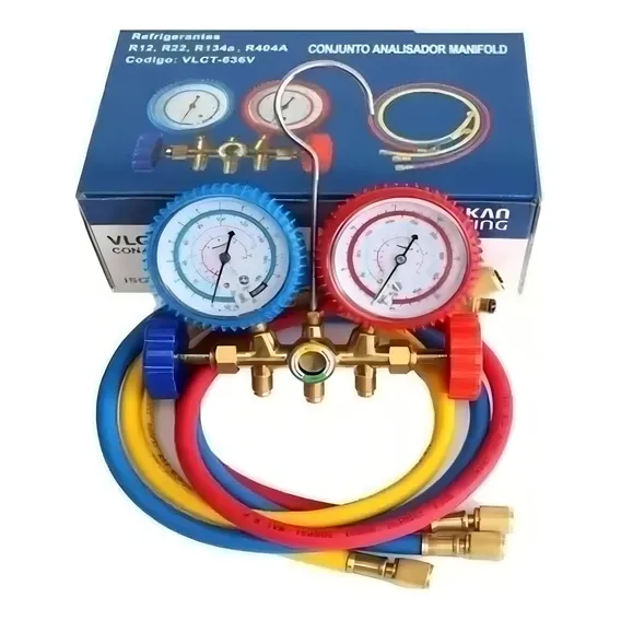 Manifold Ar Split Gás R12 R22 R404a R134a Ar Condicionado Foto 1