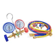 Manifold Automotivo Vulkan + Engate Rápido Alta E Baixa Com Mangueira De 1,5m Gas R12/r22/r134a/r404a Foto  mini 1