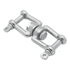 Manilha Dupla Girat贸ria Destorcedor A莽o Inox 8mm Cap. 475kg Foto mini 3