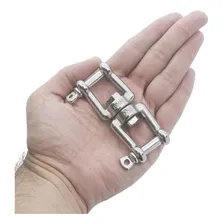 Manilha Dupla Girat贸ria Destorcedor A莽o Inox 8mm Cap. 475kg Foto mini 2