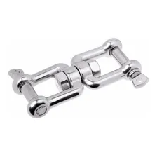 Manilha Tornel Dupla Em Aço Inox Reta 6mm Com Destorcedor Foto mini 1