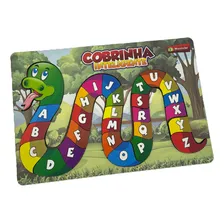 Maninho Quebra Cabeça Educativo Pedagógico Alfabeto Letras Cobrinha Foto mini 1