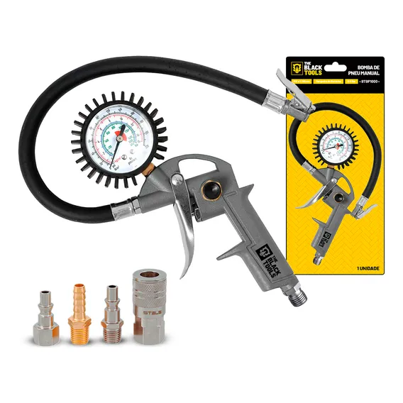 Man么metro Anal贸gico The Black Tools Calibrador Pneus Foto 1