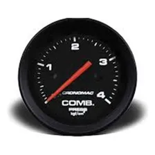 Manômetro CombustÃvel 4 Kg 52mm ( Preto ) Cronomac Foto mini 1