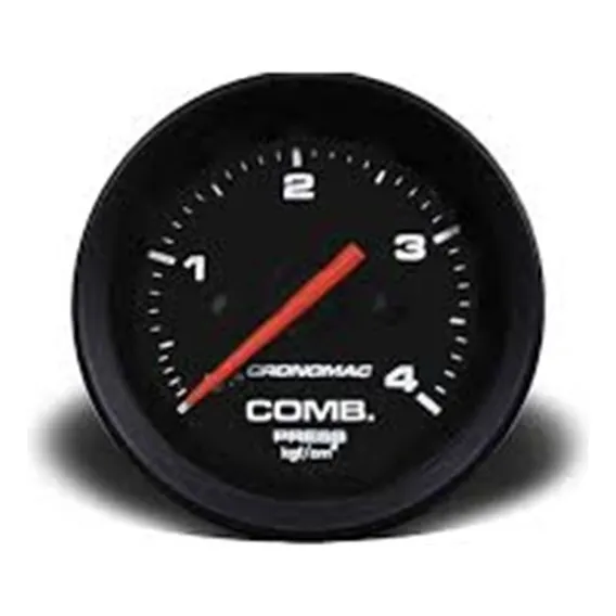 Manômetro CombustÃvel 4 Kg 52mm ( Preto ) Cronomac Foto 1