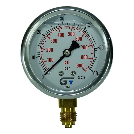 Manômetro Dn63mm 60 Bar / 900 Psi 1/4 Bsp Cx Inox Genebre Foto 1