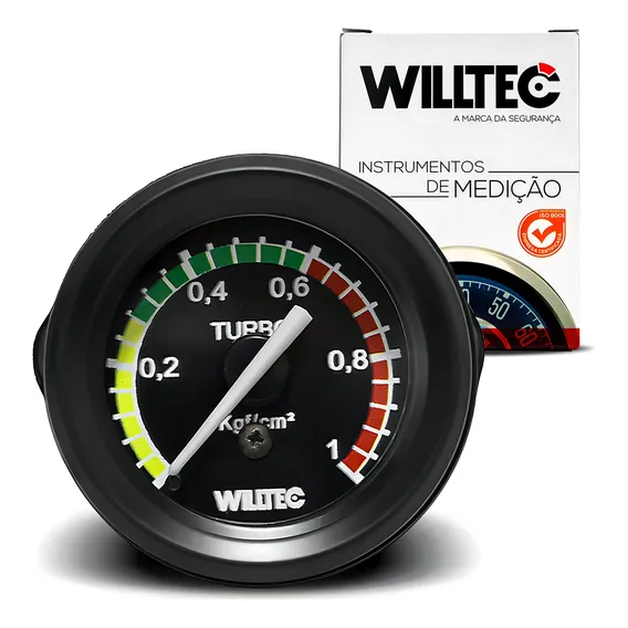 Manômetro Turbo Medidor Pressão Universal 52mm Willtec Foto 1