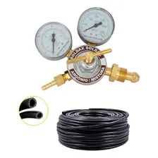 Manometro Registro Regulador Gas Argonio Mig Tig + Mangueira Foto  mini 1