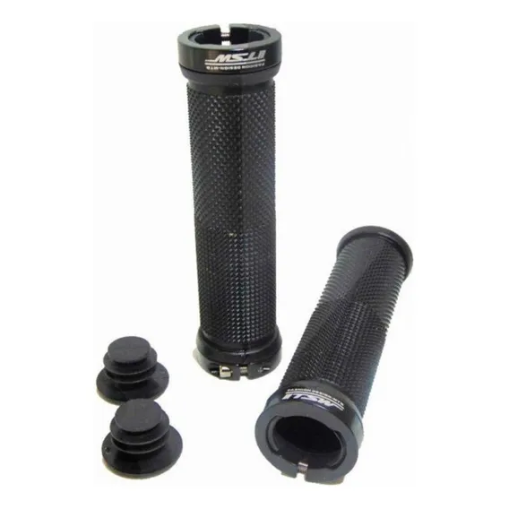 Manopla Bike Mtb Com Trava Bicicleta Punho Anel Preto Tsw Foto 1