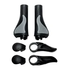 Manopla Punho Anatômico Com Bar End -apoio De Guidão Bike M2 Cor Preto Foto mini 2