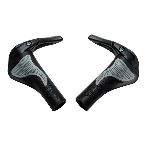 Manopla Punho Anatômico Com Bar End -apoio De Guidão Bike M2 Cor Preto Foto 1