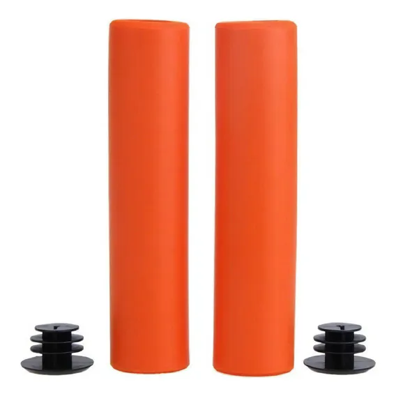 Manopla Punho Bike Mtb High One Silicone 135mm - Laranja Foto 1