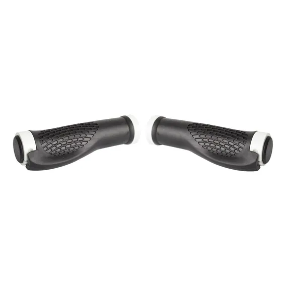 Manopla Punho Mtb Tsw Anatômica 130mm Com Trava Alumínio Par Cor Branco Foto 1
