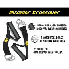 Manopla Puxador Kit Mão Cross Over + Par Tornozeleira Perna Foto mini  3