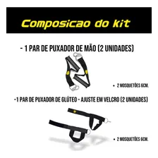 Manopla Puxador Kit Mão Cross Over + Par Tornozeleira Perna Foto mini  2