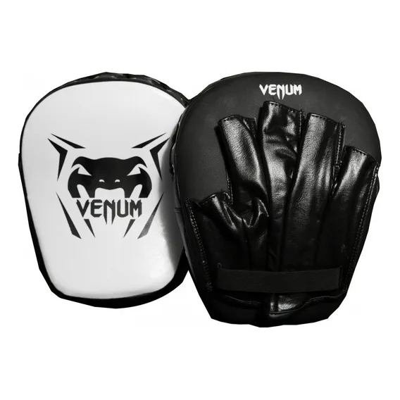 Manopla Venum Luva De Foco Aparador De Soco Boxe Muay Thai Cor Branco Tamanho Único Foto 1