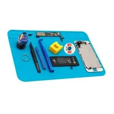 Manta Anti Estática Silicone Azul Com Porta Objeto 300x200mm Foto mini  2