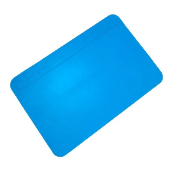 Manta Anti Estática Silicone Azul Com Porta Objeto 300x200mm Foto 1