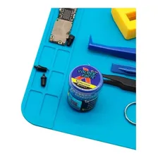 Manta Anti Estática Silicone Azul Com Porta Objeto 300x200mm Foto mini  3