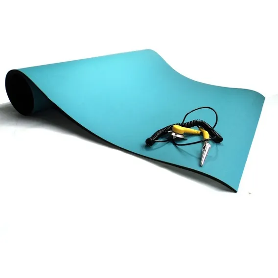 Manta Antiestatica Esd Azul 2 Camadas Statron 3100x600mm Foto 1