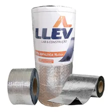 Manta Asfáltica 90cm X 10m Llev Aluminizada Telhado Auto Adesiva Rolo Laje Colante Foto mini 1