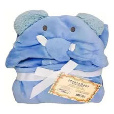 Manta Baby Jolitex Azul Com Capuz Bichinhos Foto mini  2