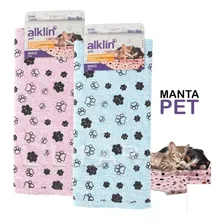 Manta Cobertor Pet 60x90cm Azul Com Estampas Foto mini 2