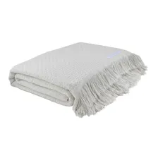 Manta Colcha Cama Casal Queen Buddemeyer 100% Algodão Cor Cinza Desenho Lisa Foto mini 3