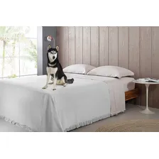 Manta Colcha Cama Casal Queen Buddemeyer 100% Algodão Cor Cinza Desenho Lisa Foto mini 1