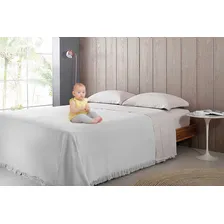 Manta Colcha Cama Casal Queen Buddemeyer 100% Algodão Cor Cinza Desenho Lisa Foto mini 2