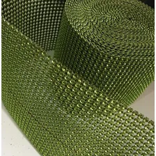 Manta Grega Strass P/ Porta Guardanapo 5metros*12cm Cor Verde Foto  mini 1