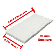 Manta Para Forja Isolamento Térmico 1670x610x25 Fibra Cerâmica Alta Temperatura 1260ºc Foto mini 4
