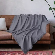 Manta Sofá / Cama 170 × 140 Decorativa Colorida Tendência Cor Cinza Desenho Cinza Foto mini  3