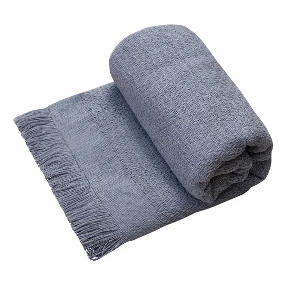 Manta Sofá / Cama 170 × 140 Decorativa Colorida Tendência Cor Cinza Desenho Cinza Foto 1