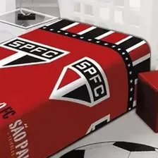 Manta Solteiro Time Futebol São Paulo Microfibra Jolitex Foto mini  3