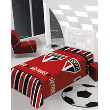Manta Solteiro Time Futebol São Paulo Microfibra Jolitex Foto  mini 1