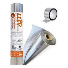 Manta Térmica Dupla Face 50m2 LLEV para Construção Telhado Rolo Isolante Térmico + Fita P/ Emenda Foto  mini 1