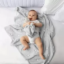 Mantinha Para Bebê Buba Estrelinhas Cinza Foto mini  3