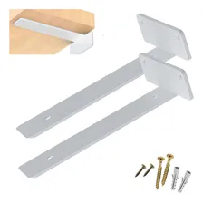 Mão Francesa 30cm Cantoneira Invisível Suporte Invertida Aço Foto  mini 1