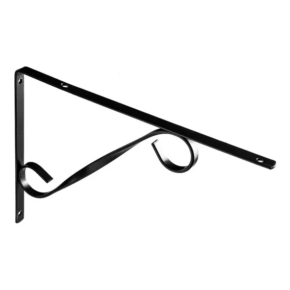 Mão Francesa Cantoneira Colonial Preta 50cm - 12pçs Foto 1