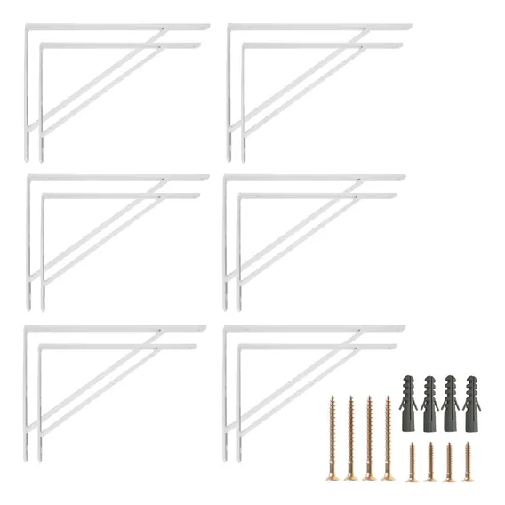 Mão Francesa Cantoneira Suporte Prateleira 15cm Kit 12 Uni Foto 1