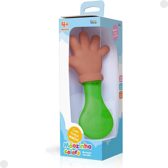 Mãozinha Colors Mordedor Com Chocalho Verde 03144c - Toyster Foto 1