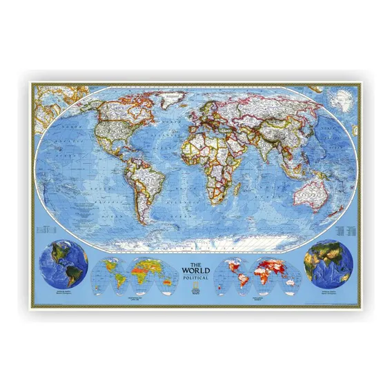 Mapa Mundi Parede Painel Lona 01 Foto 1